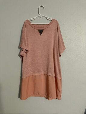 Juicy Couture Metallic Embellished Layered Tunic Top - Size Large